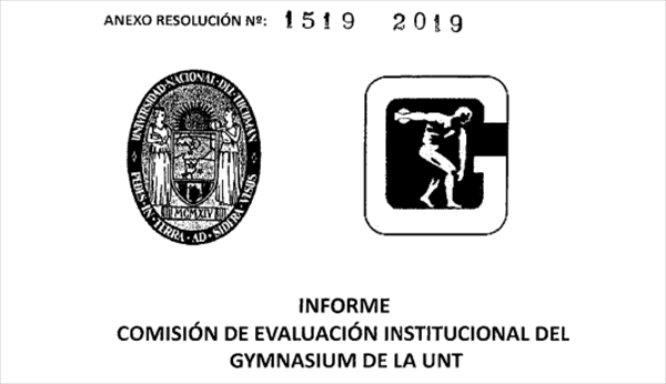 Informe: Comisión de Evaluación Institucional del Gymnasium de la UNT